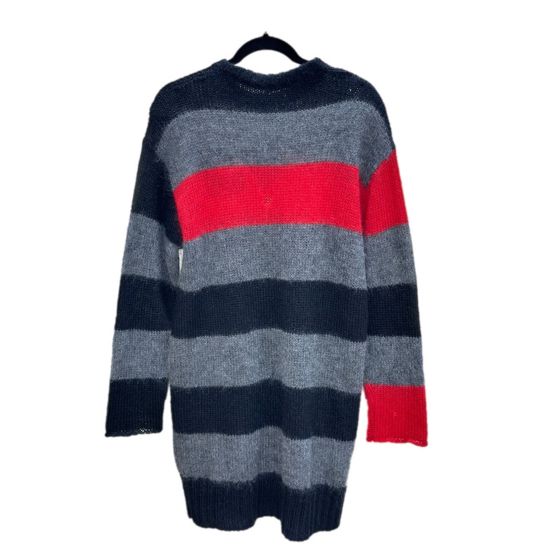 Miumiu Striped Knit Dress - Black Mohair 38#