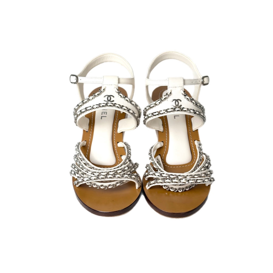 Chanel Strappy Sandal Shoes #40