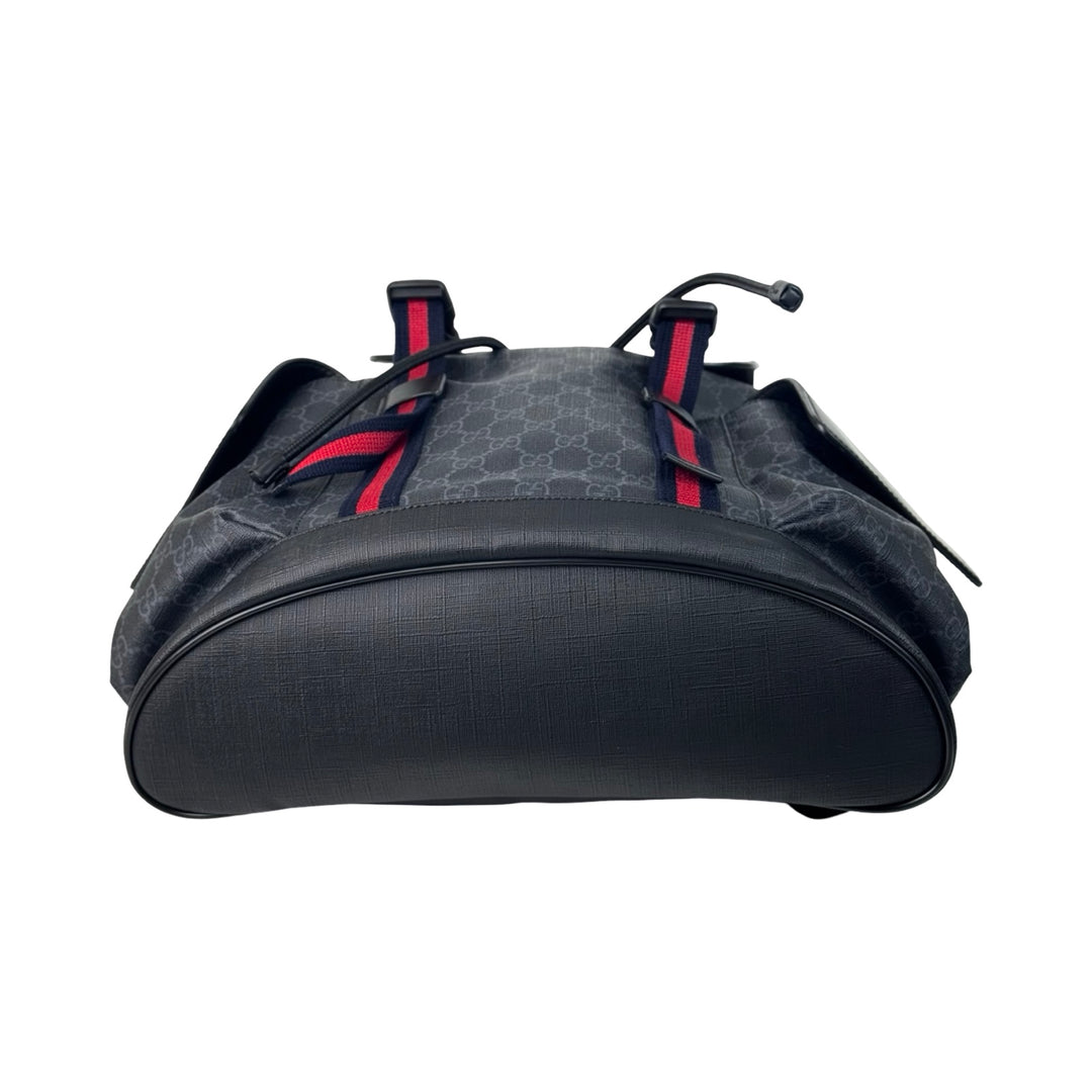 Pre-owned Gucci GG Supreme Backpack Black Bag in Canvas, Calfskin - photo 5