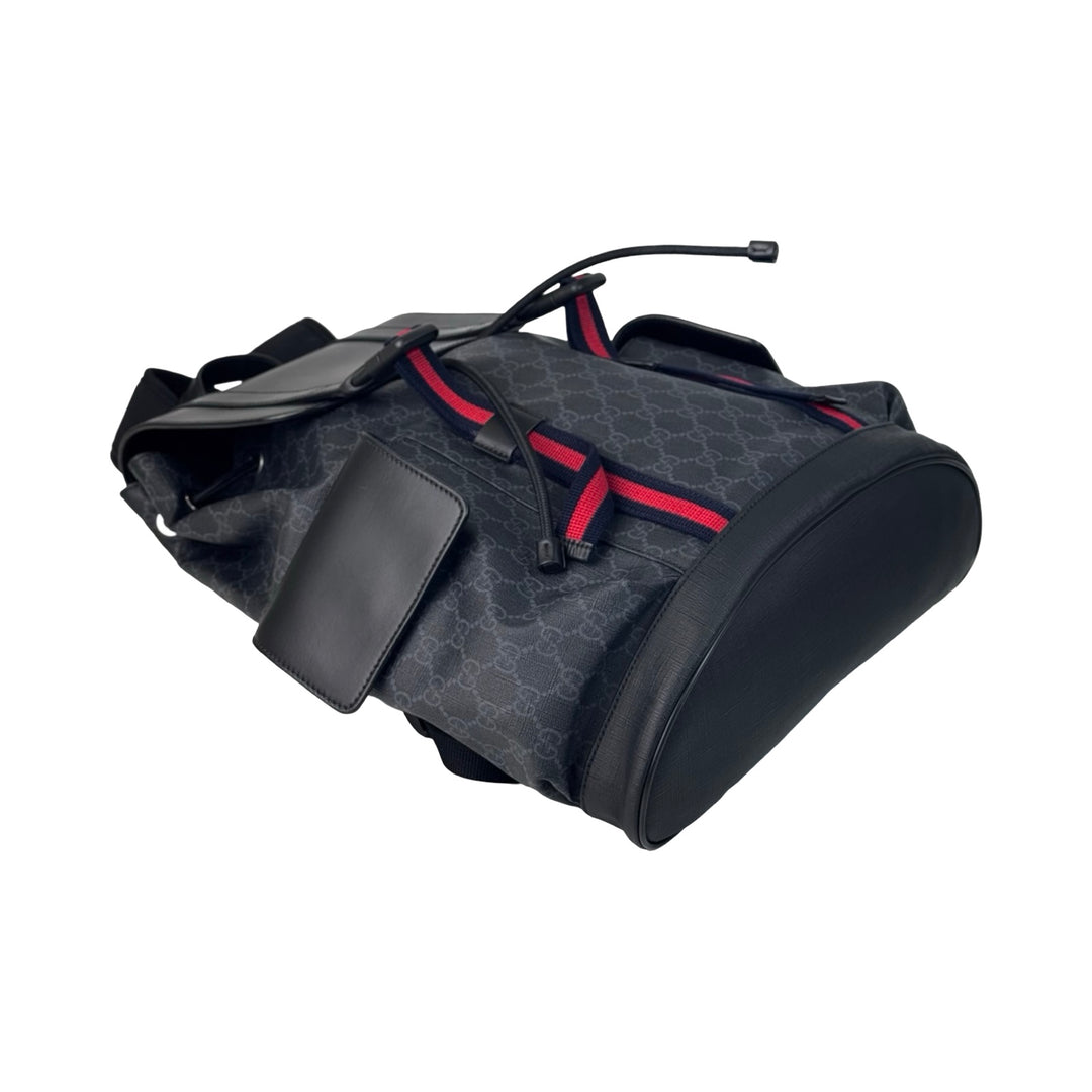 Pre-owned Gucci GG Supreme Backpack Black Bag in Canvas, Calfskin - photo 6