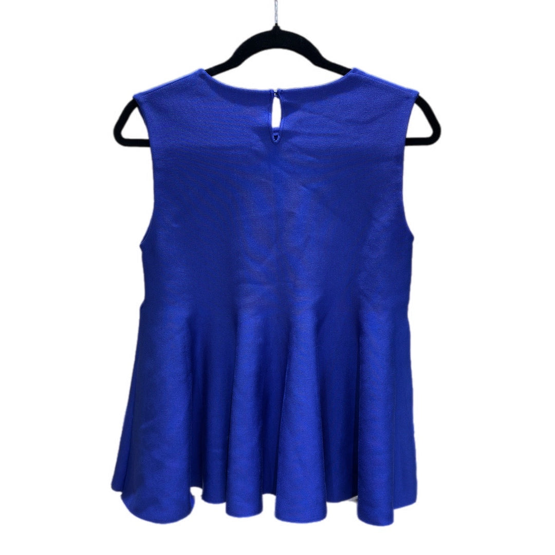 Dior Sleeveless Short Dress Cobalt Blue Silk 38#