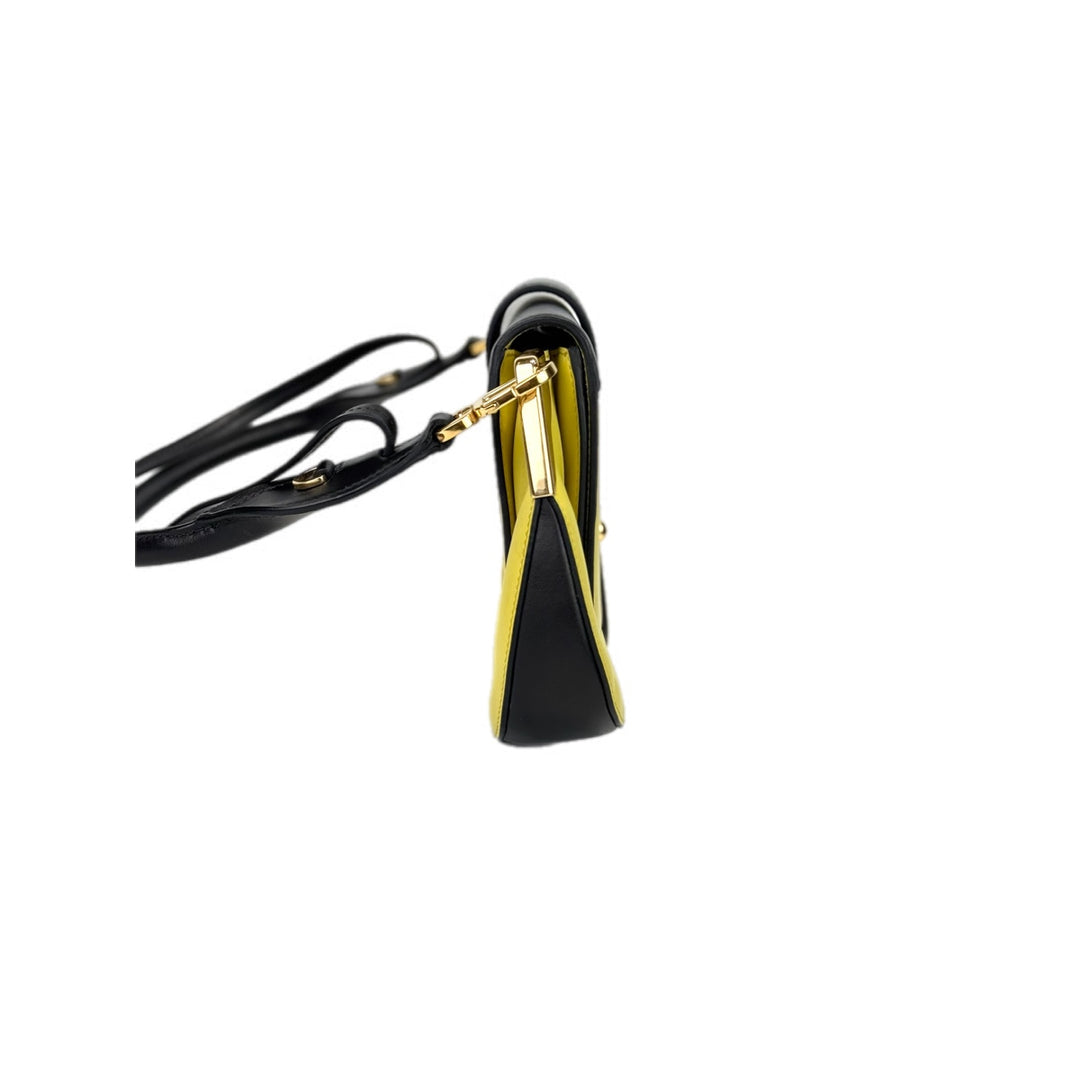 Prada City Calf Yellow Hobo Bag