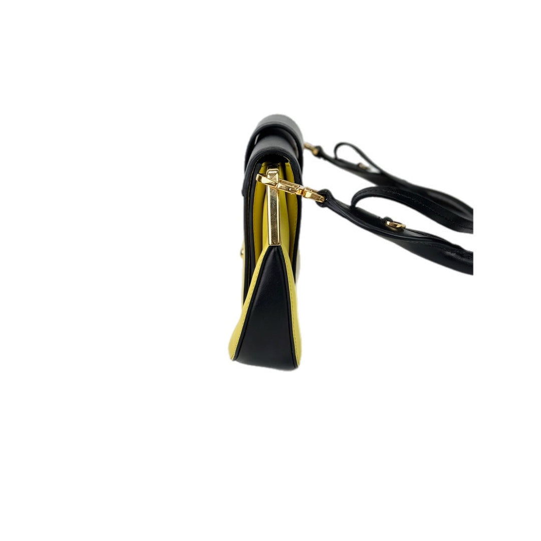 Prada City Calf Yellow Hobo Bag