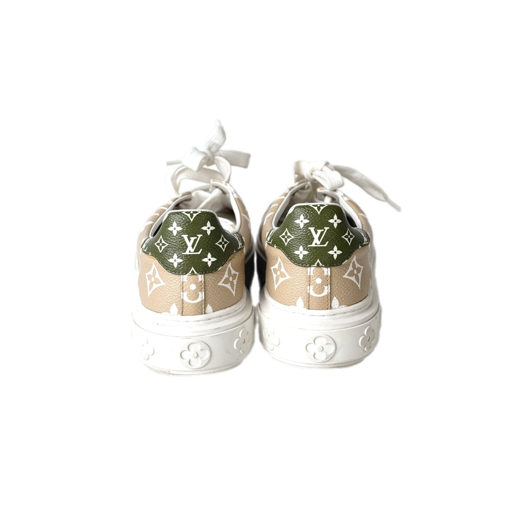 Louis Vuitton  Leather Low Top Sneakers Shoes #37.5