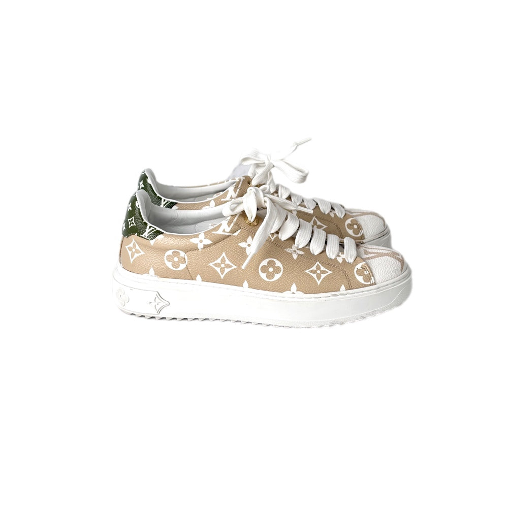 Louis Vuitton  Leather Low Top Sneakers Shoes #37.5