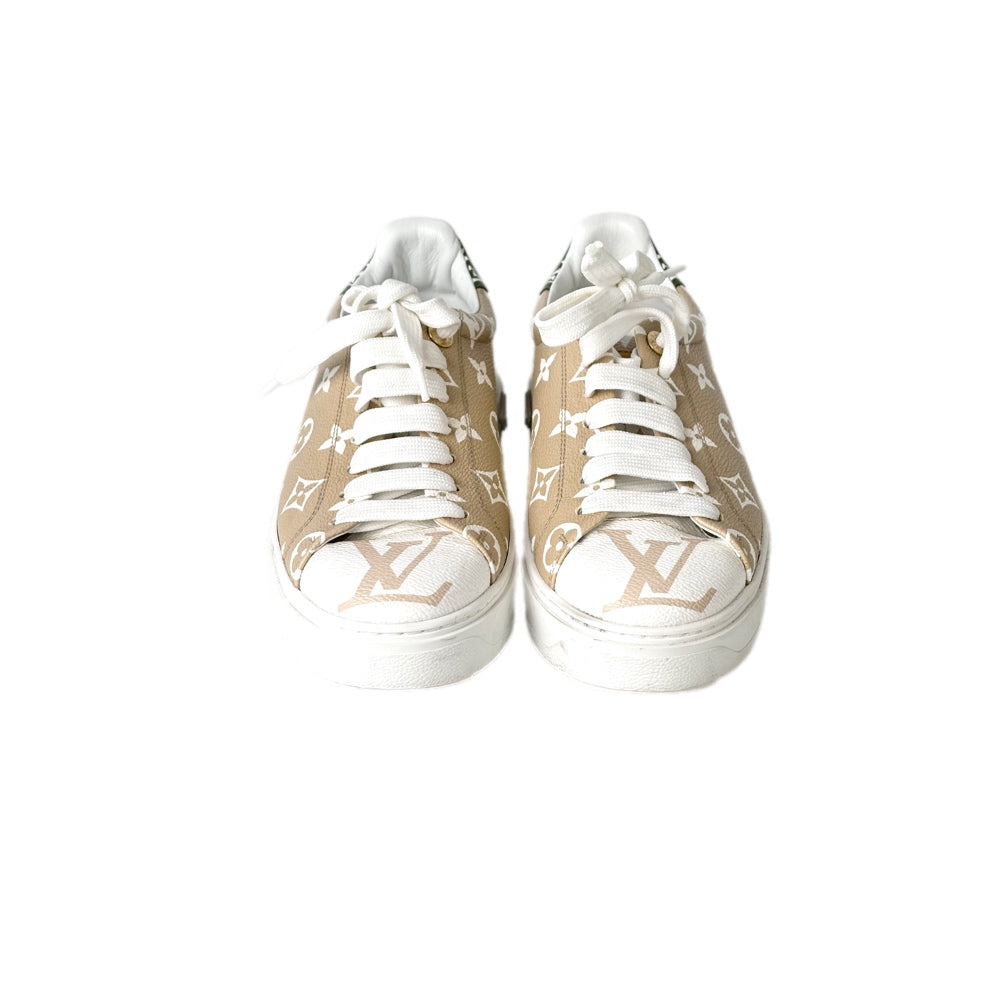Louis Vuitton  Leather Low Top Sneakers Shoes #37.5