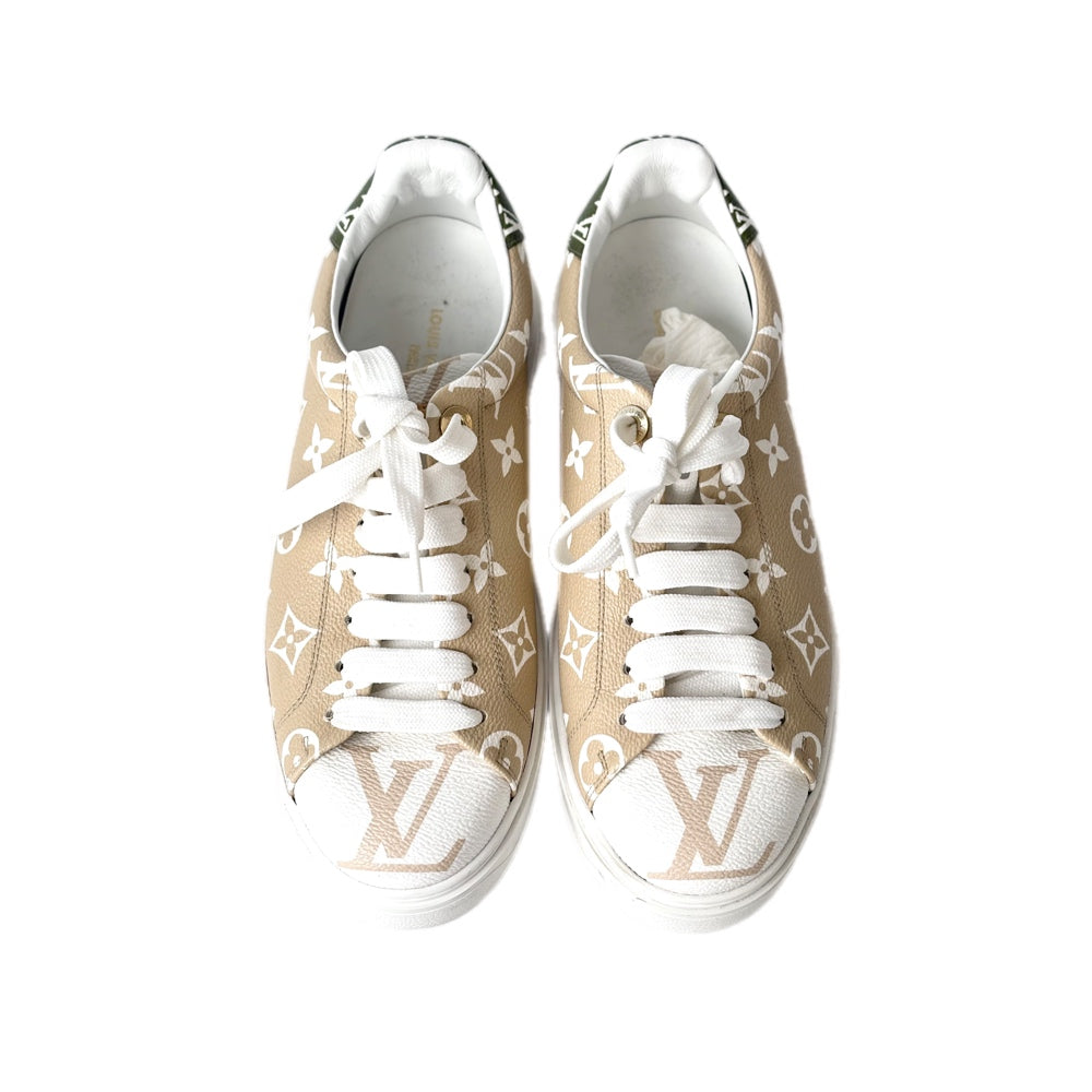 Louis Vuitton  Leather Low Top Sneakers Shoes #37.5