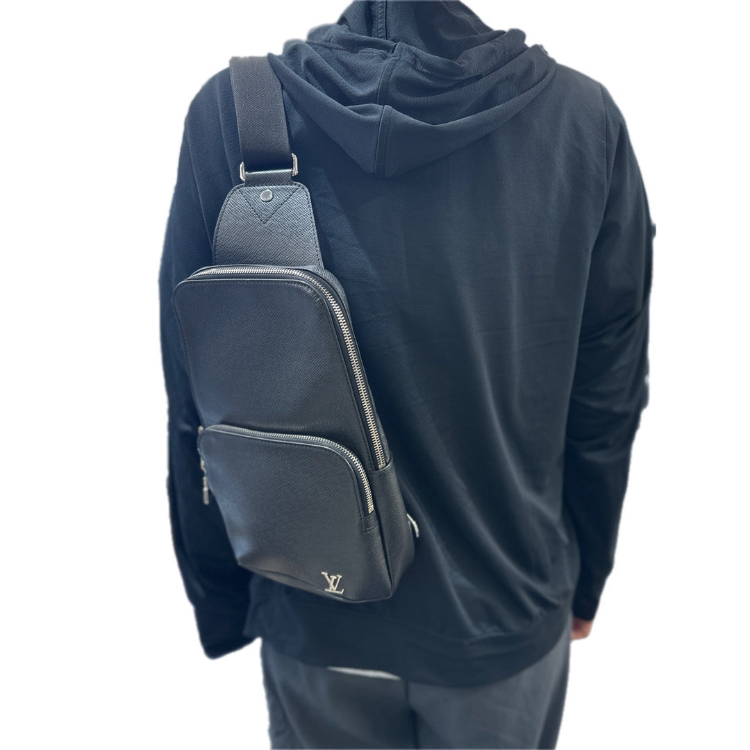 Louis Vuitton Black Taiga Avenue Sling Bag