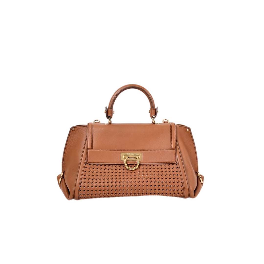 Ferragamo Brown Leather Hand Bag