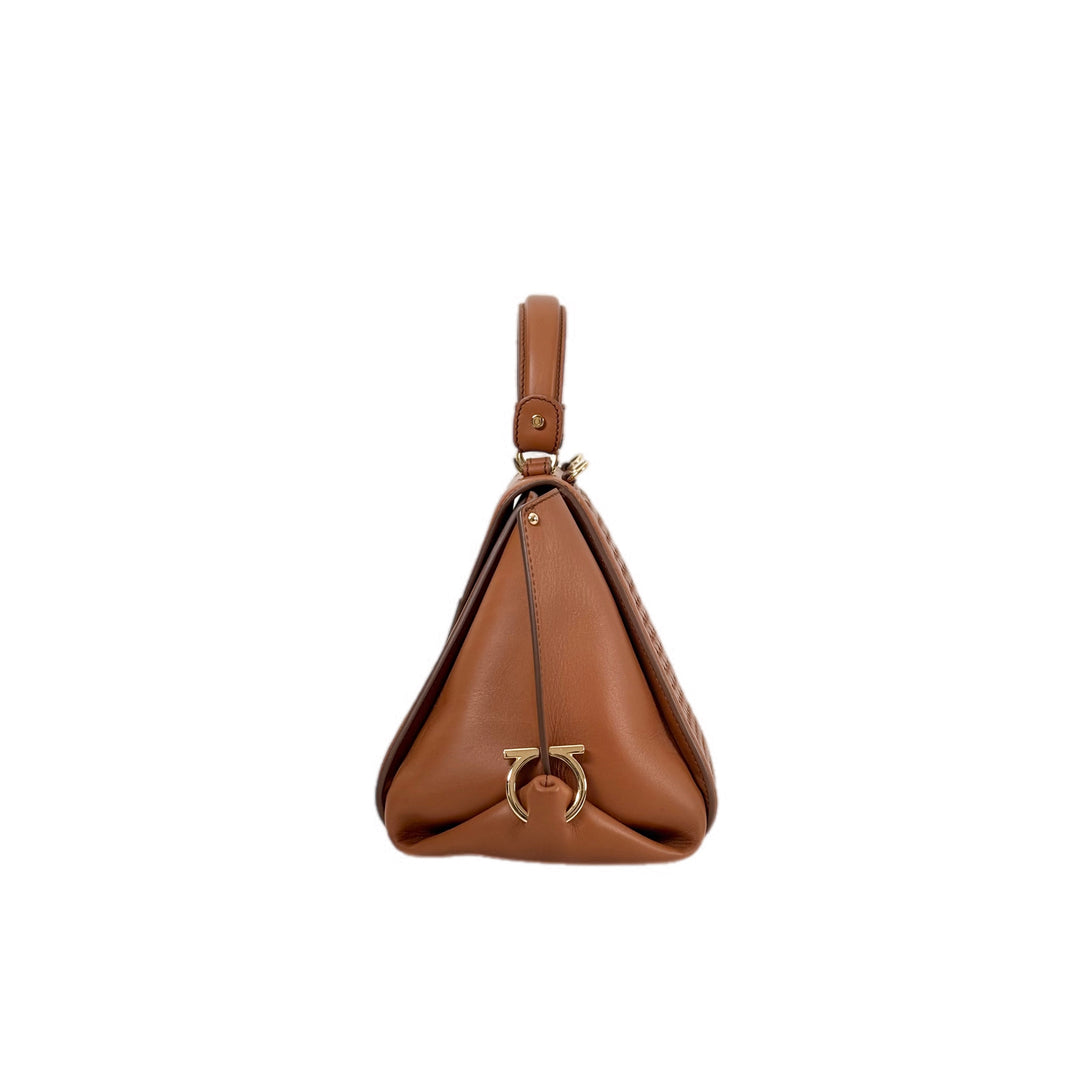 Ferragamo Brown Leather Hand Bag
