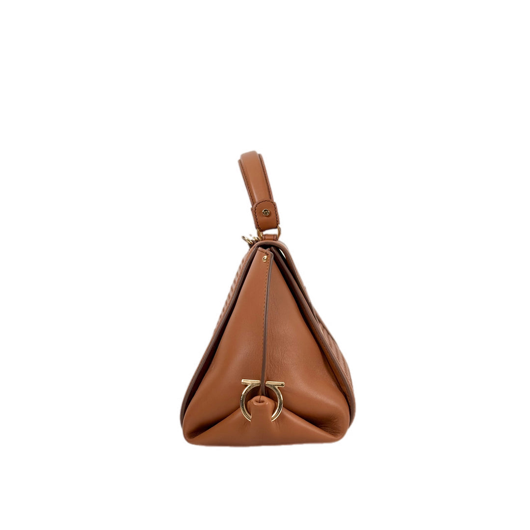Ferragamo Brown Leather Hand Bag