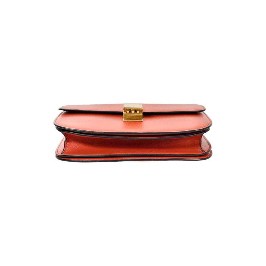 Celine Orange Classic Box Medium Bag