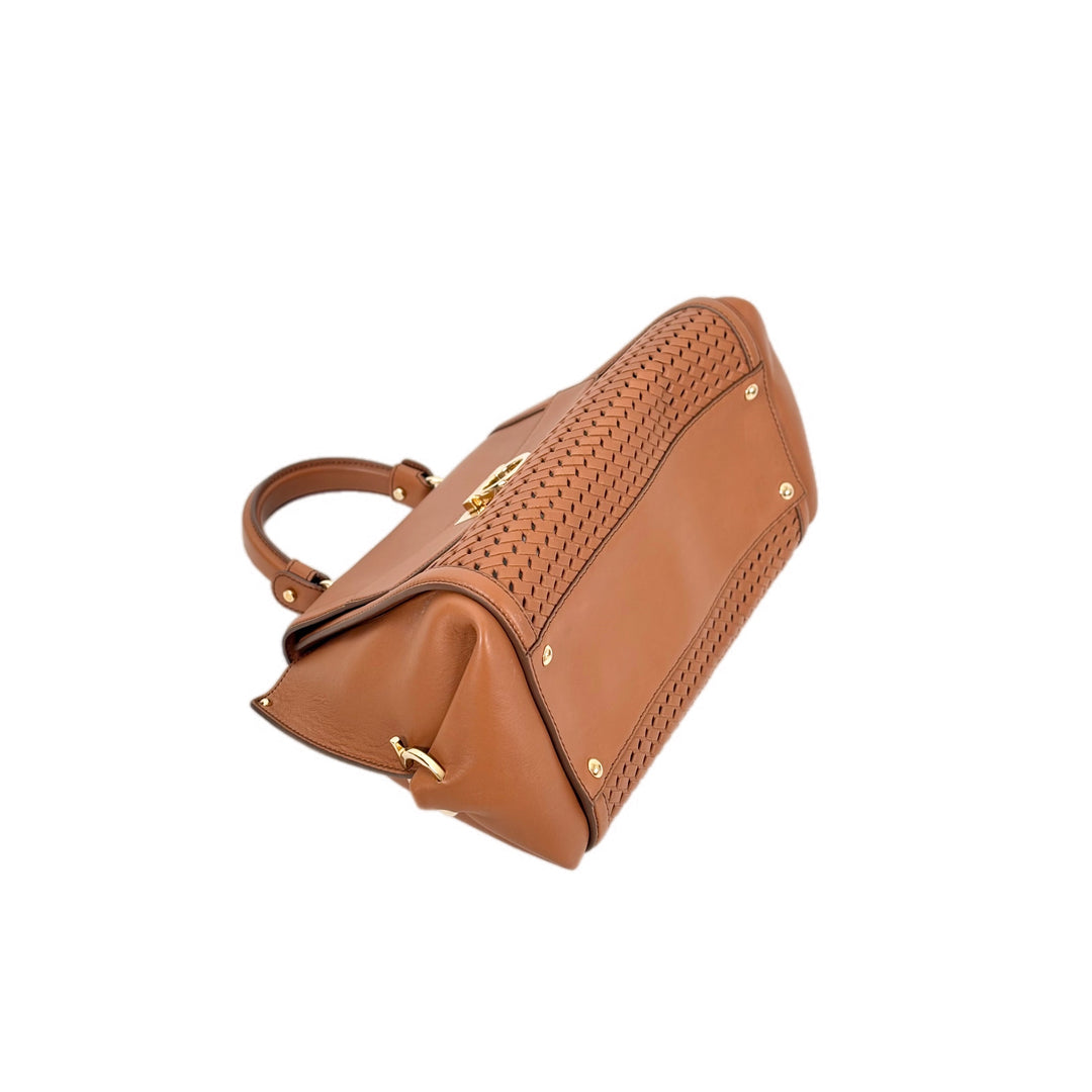 Ferragamo Brown Leather Hand Bag