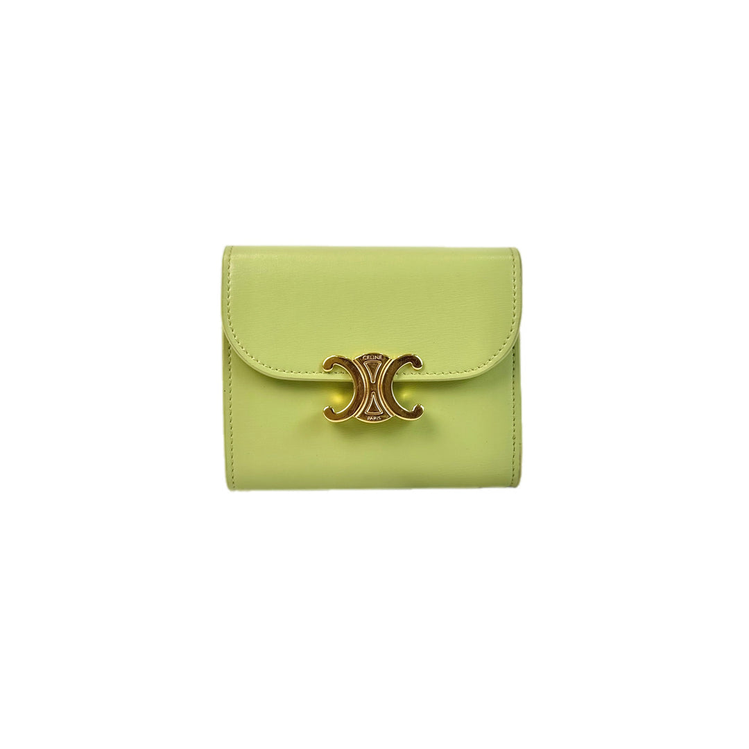 Celine Triomphe Wallet Green