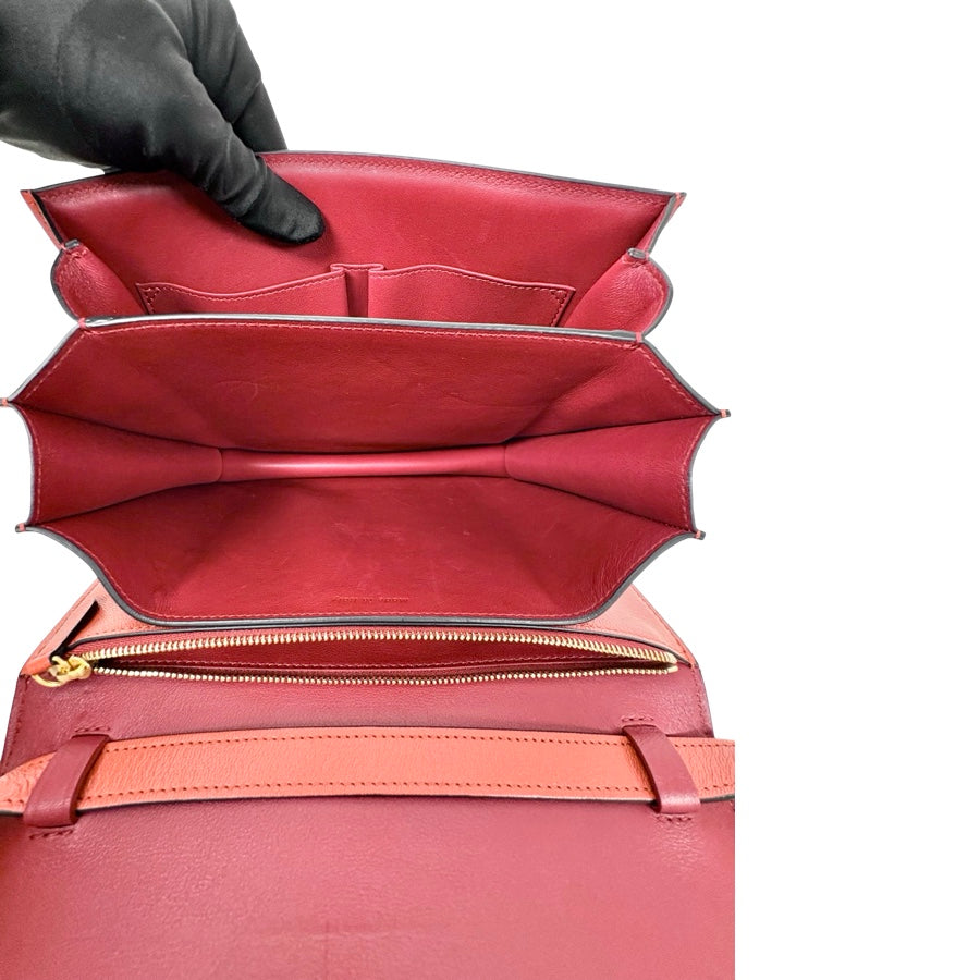 Celine Orange Classic Box Medium Bag