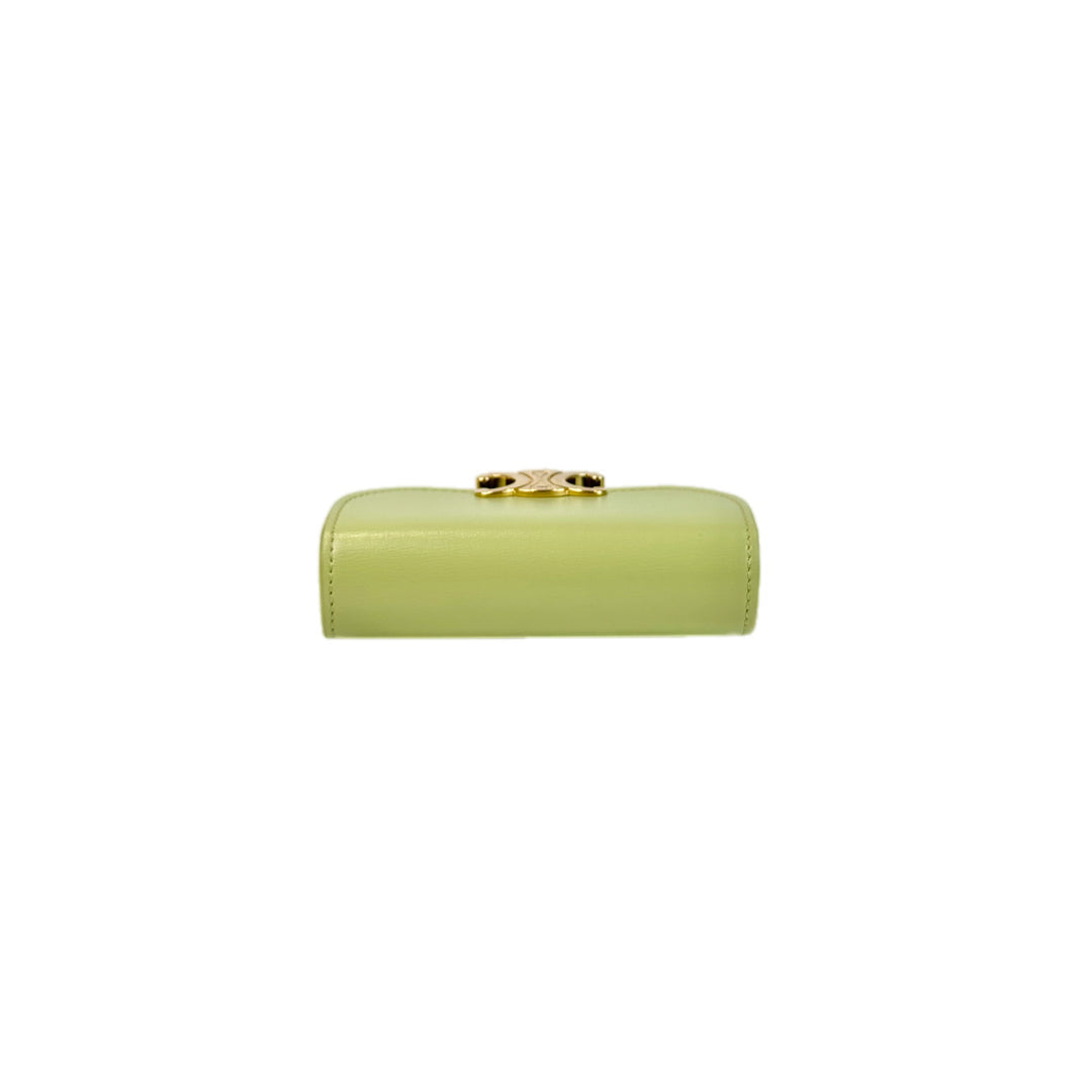 Celine Triomphe Wallet Green