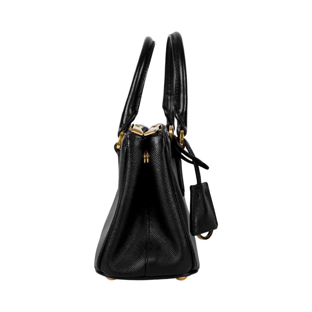 Prada Saffiano Galleria Mini Tote Bag Black