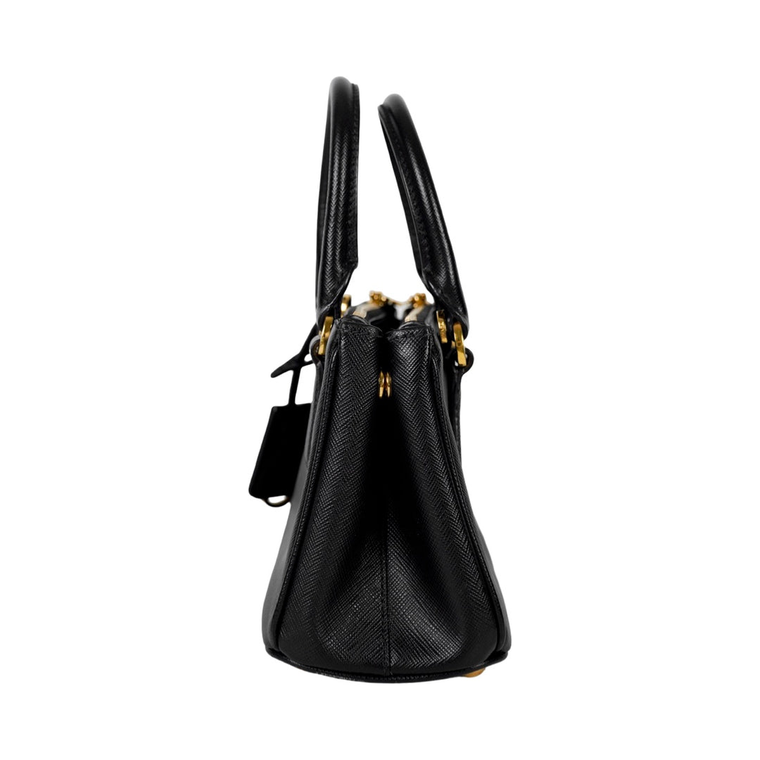 Prada Saffiano Galleria Mini Tote Bag Black