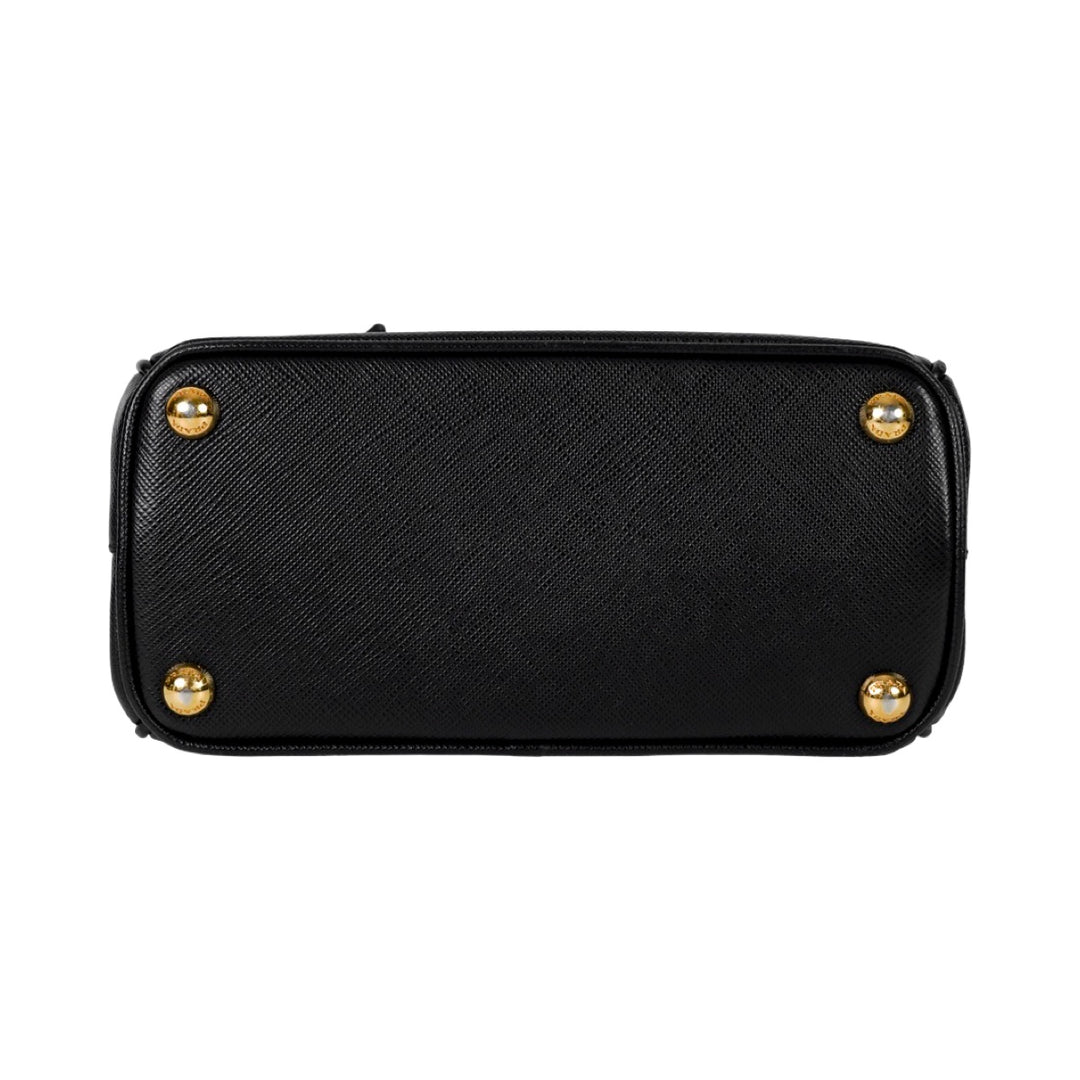 Prada Saffiano Galleria Mini Tote Bag Black