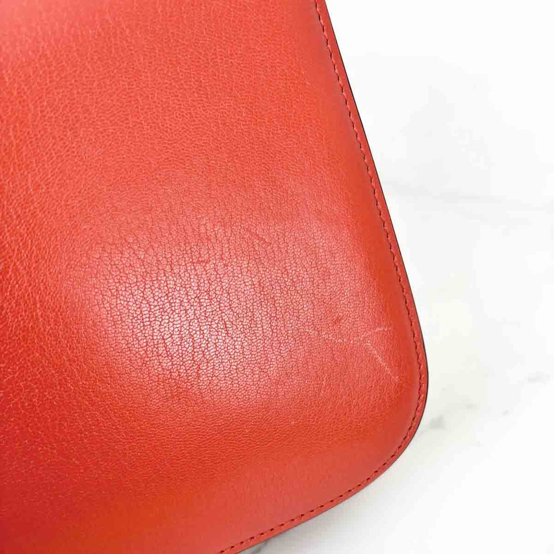 Celine Orange Classic Box Medium Bag