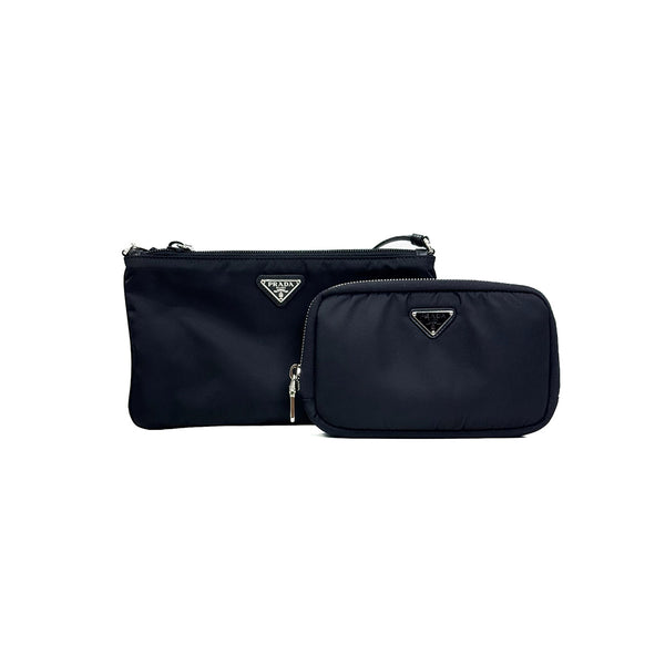 Prada Black Re-Edition Nylon Duo Pouch - Jiaxyk
