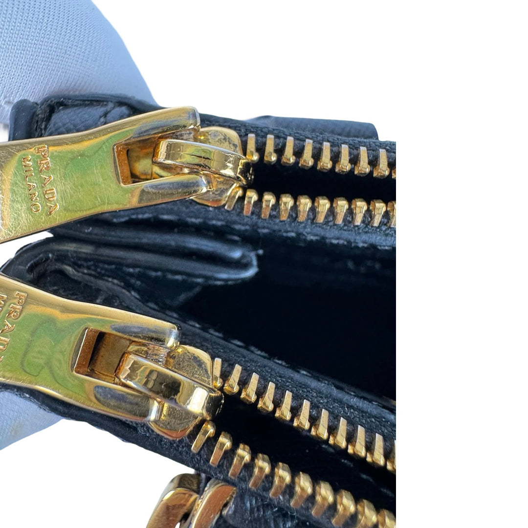 Prada Saffiano Galleria Mini Tote Bag Black