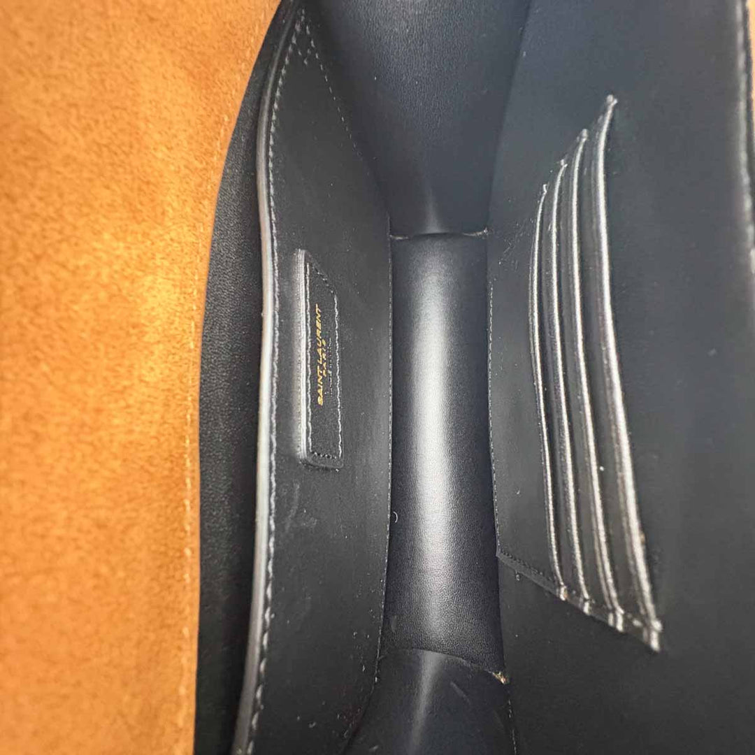 YSL Suede Spontini Brown Bag