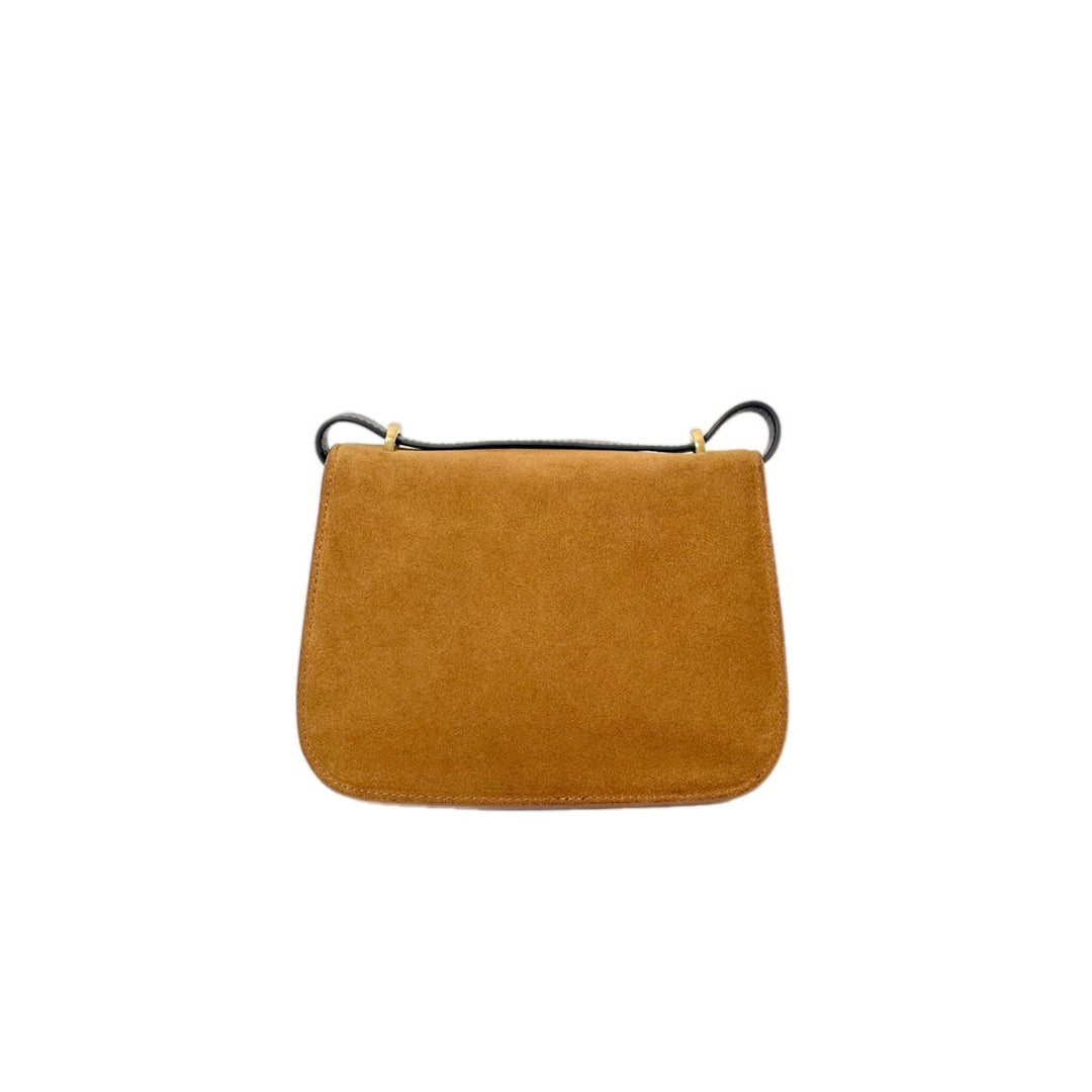 YSL Suede Spontini Brown Bag