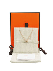 Hermes H Pop Necklace Rose Gold Chai