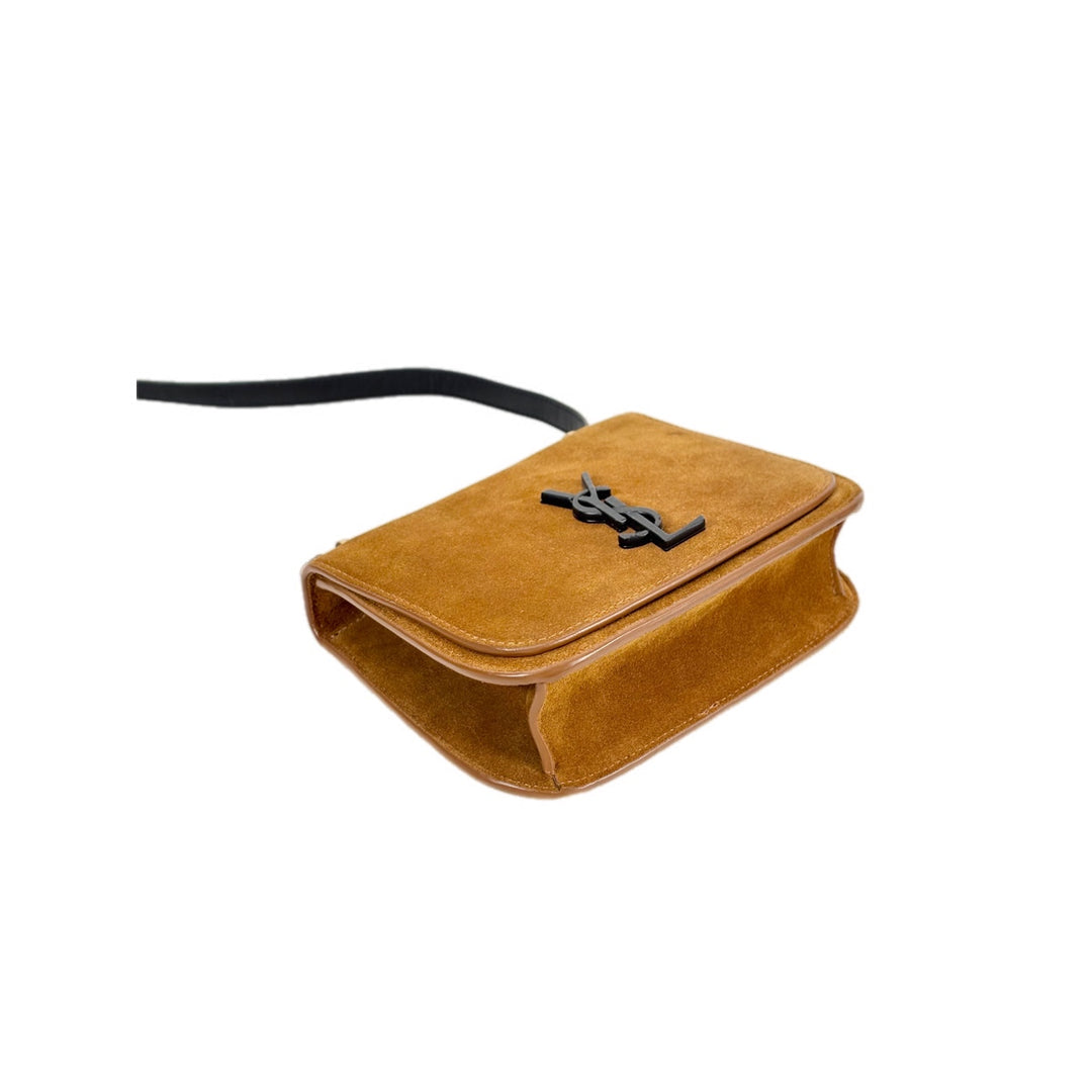 YSL Suede Spontini Brown Bag