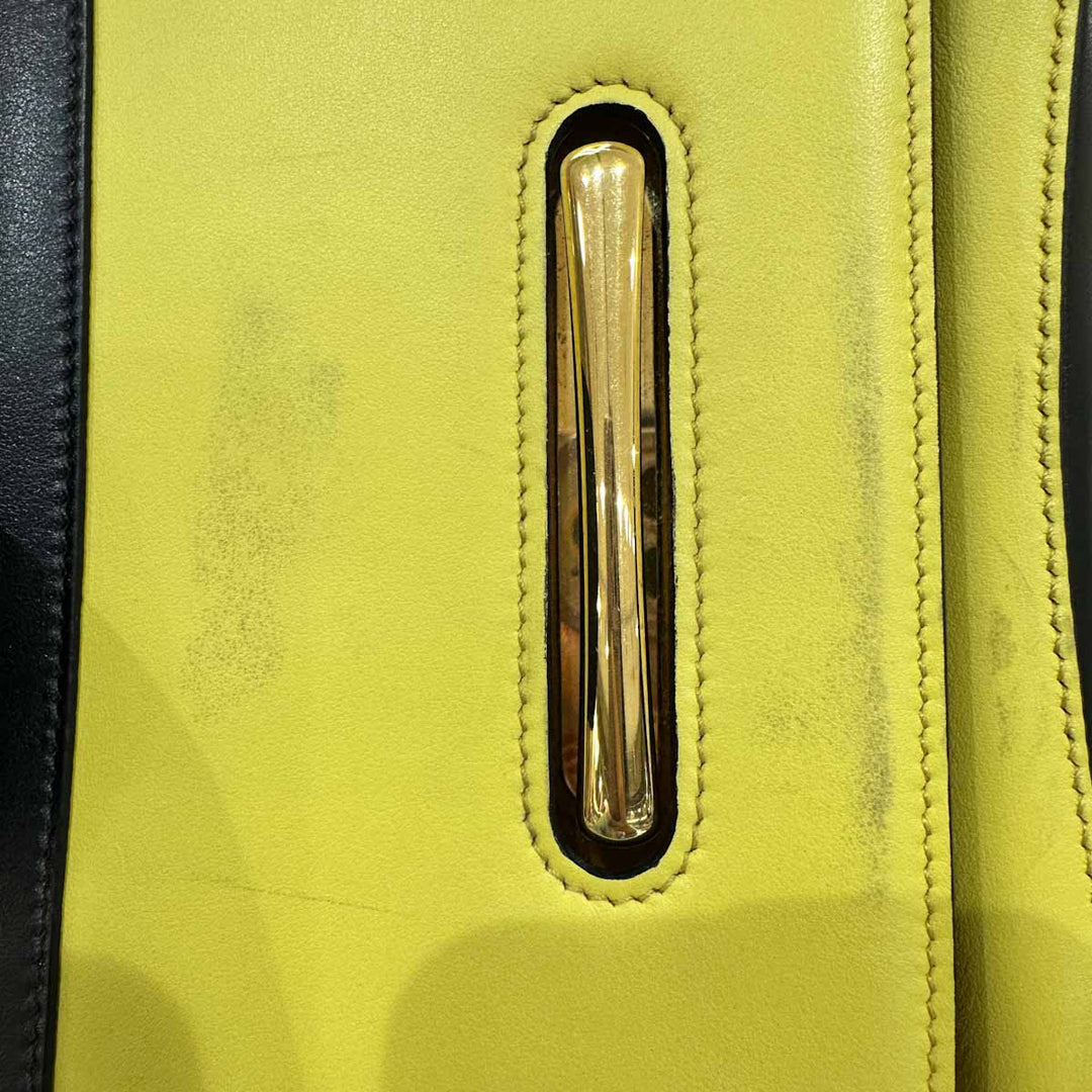 Prada City Calf Yellow Hobo Bag