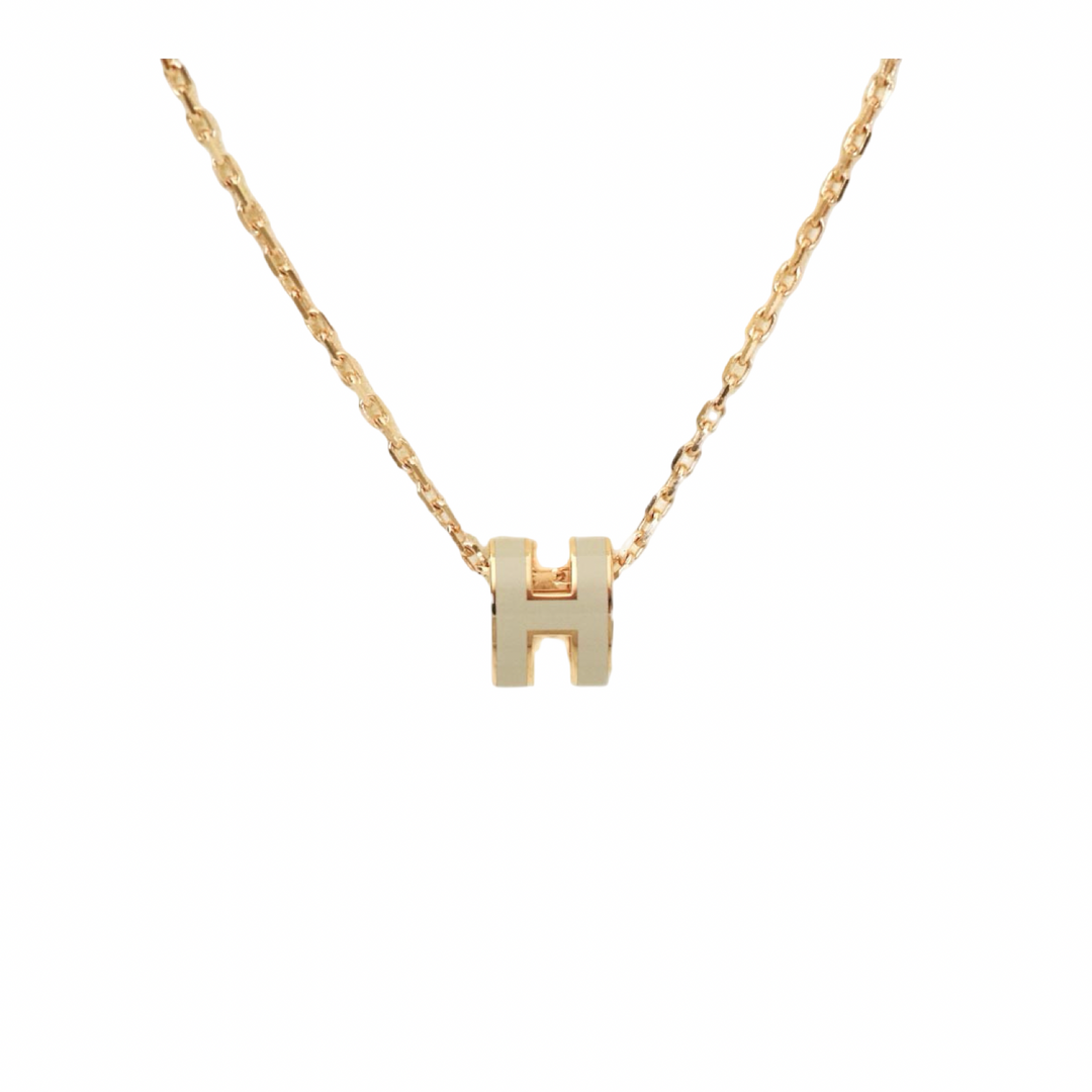Hermes H Pop Necklace Rose Gold Chai