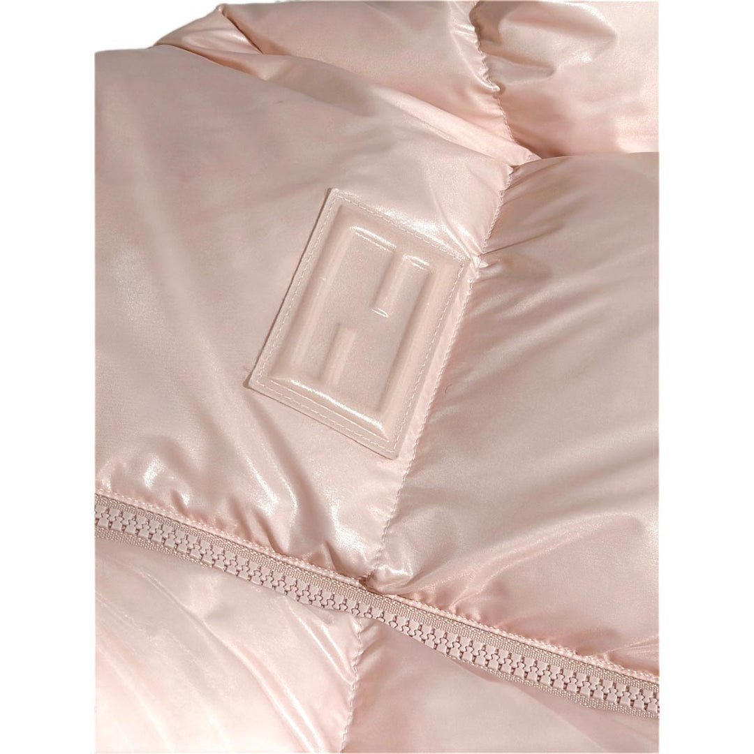 Fendi Pink Cropped Zip Padded Down Jacket #M