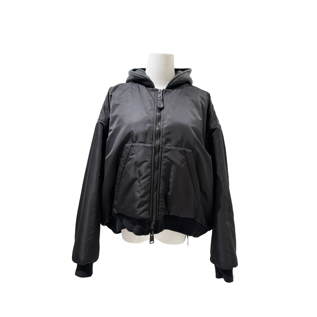 Balenciaga Hooded Bomber Jacket Black #38