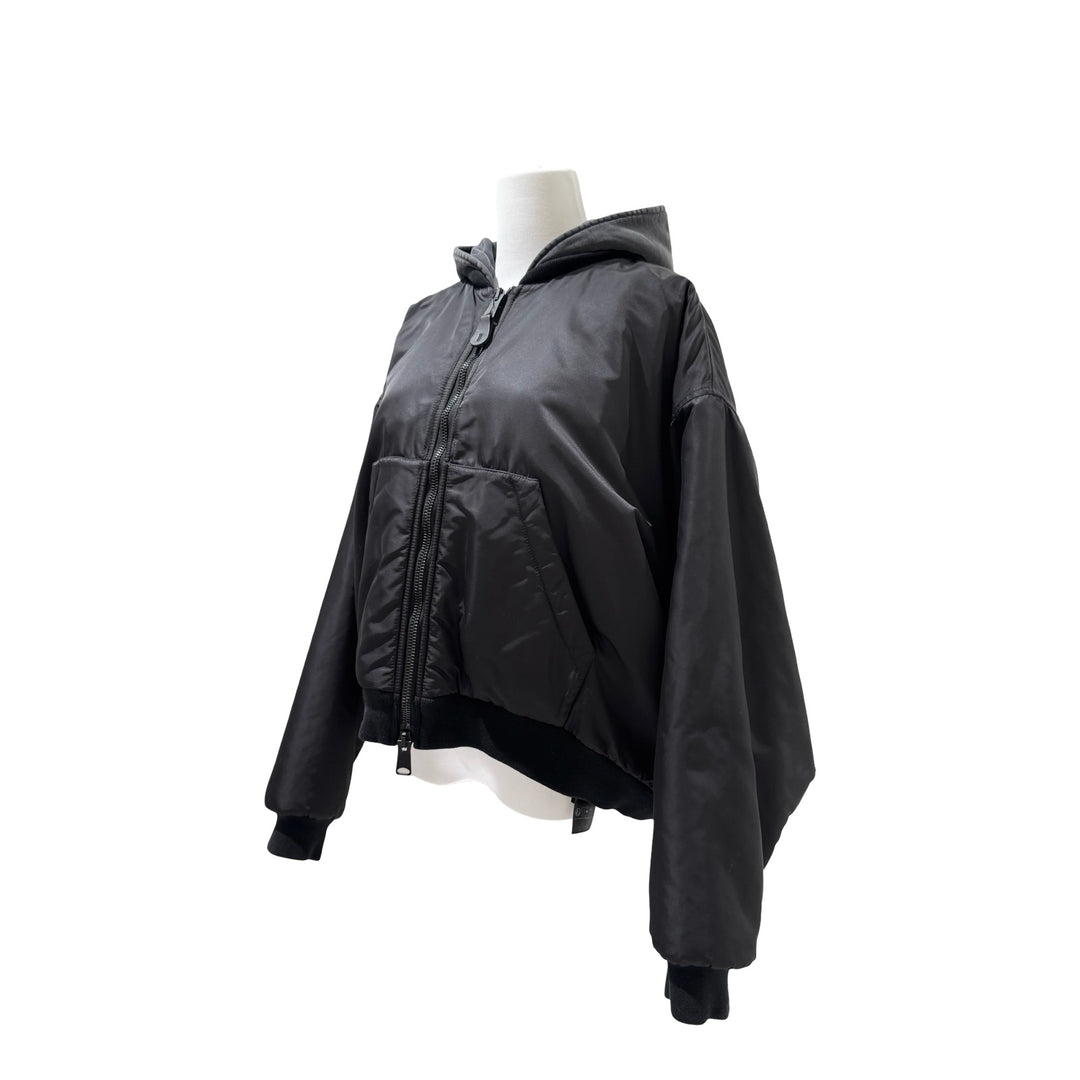 Balenciaga Hooded Bomber Jacket Black #38