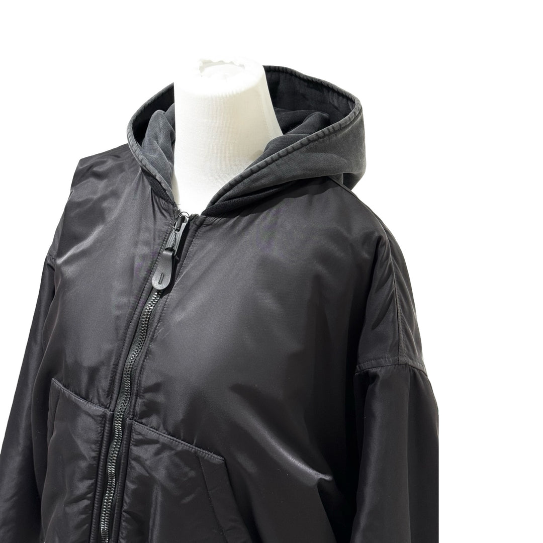 Balenciaga Hooded Bomber Jacket Black #38