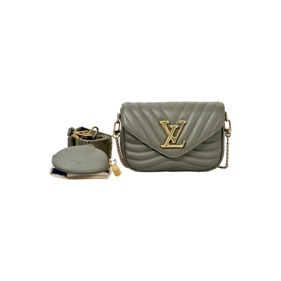 Louis Vuitton Green New Wave Calfskin Multi Pochette Bag