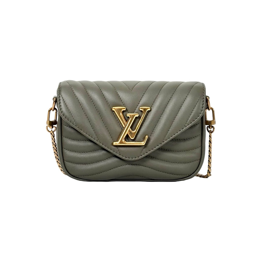 Louis Vuitton Green New Wave Calfskin Multi Pochette Bag