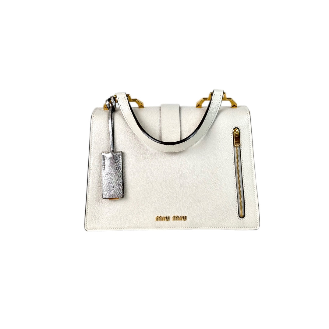 Miumiu Madras Tote Bag