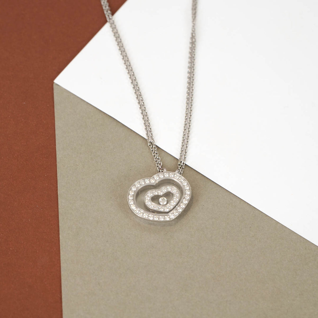 Chopard Happy Spirit Necklace With 18k White Gold and Diamonds