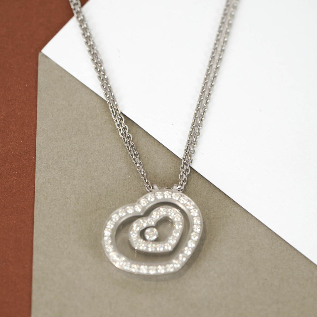 Chopard Happy Spirit Necklace With 18k White Gold and Diamonds