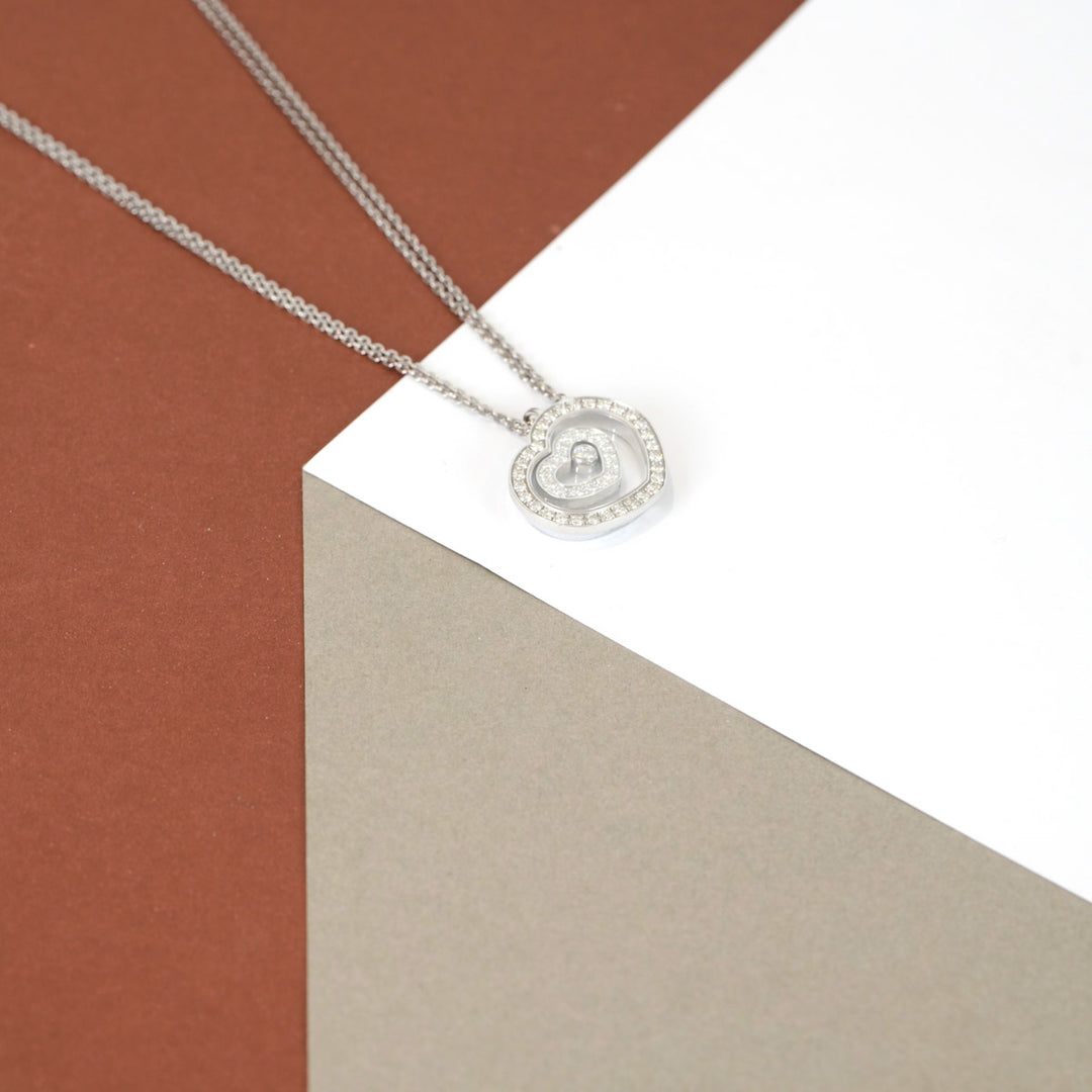 Chopard Happy Spirit Necklace With 18k White Gold and Diamonds