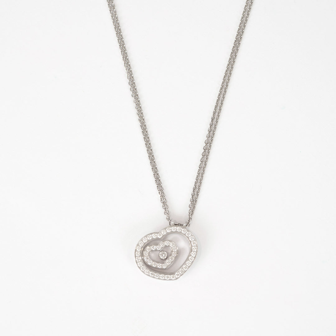 Chopard Happy Spirit Necklace With 18k White Gold and Diamonds