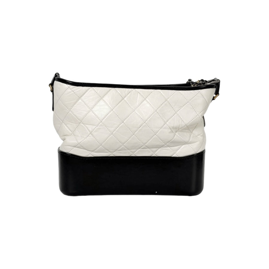 Chanel White/Black Gabrielle Medium Bag