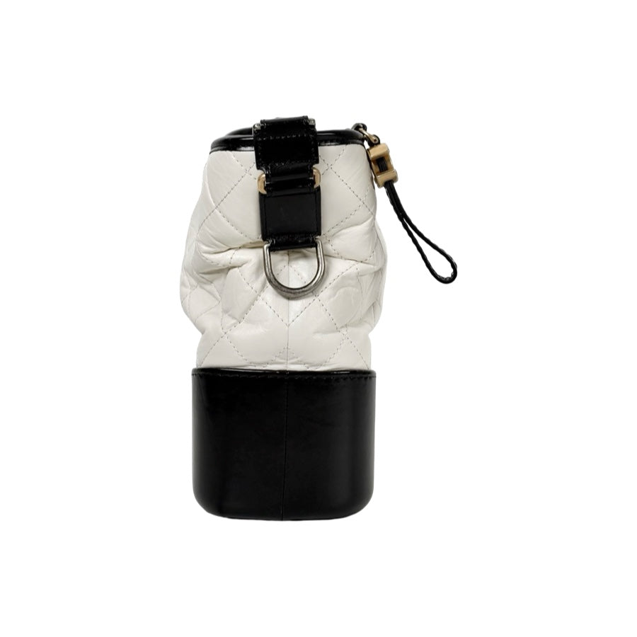 Chanel White/Black Gabrielle Medium Bag