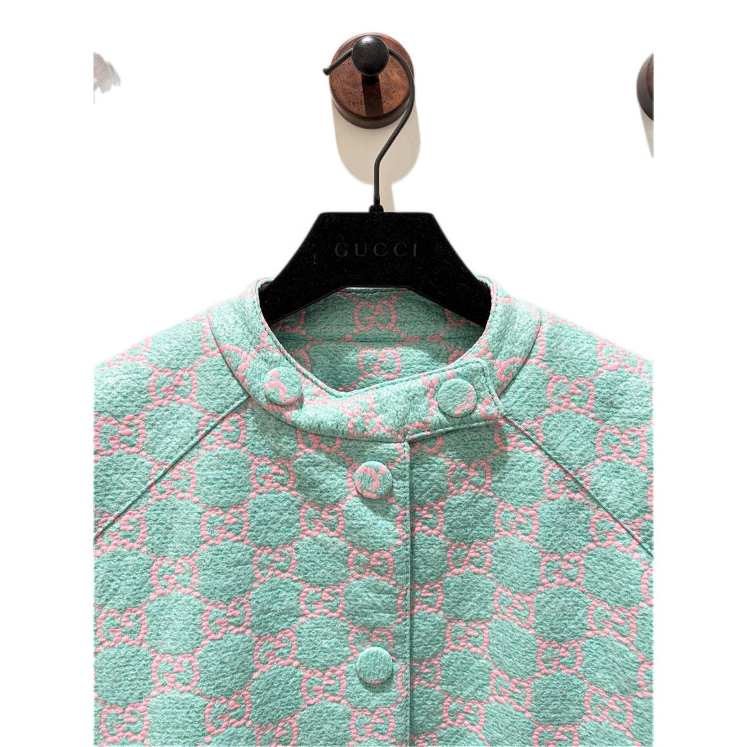 Gucci Water-Resistant GG Tweed Coat #38