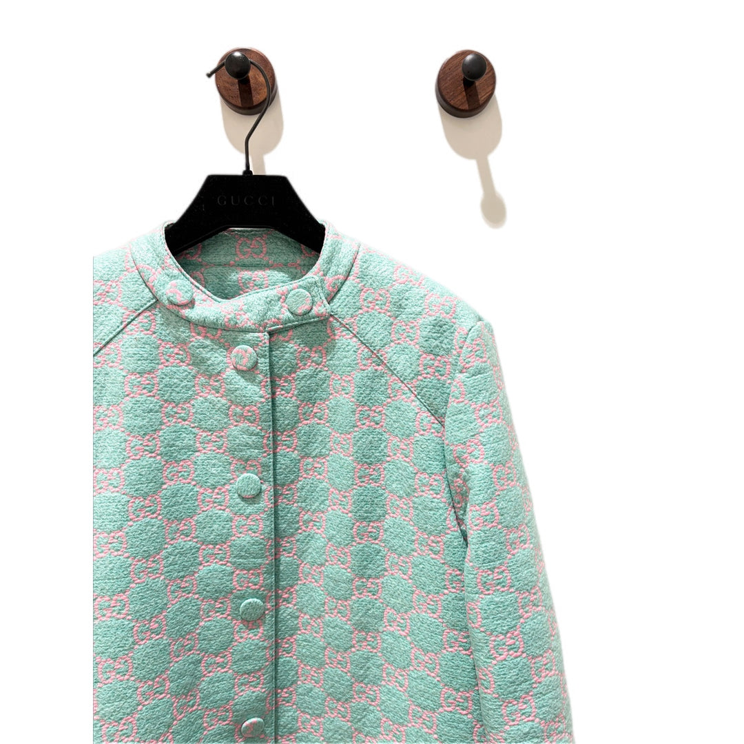 Gucci Water-Resistant GG Tweed Coat #38