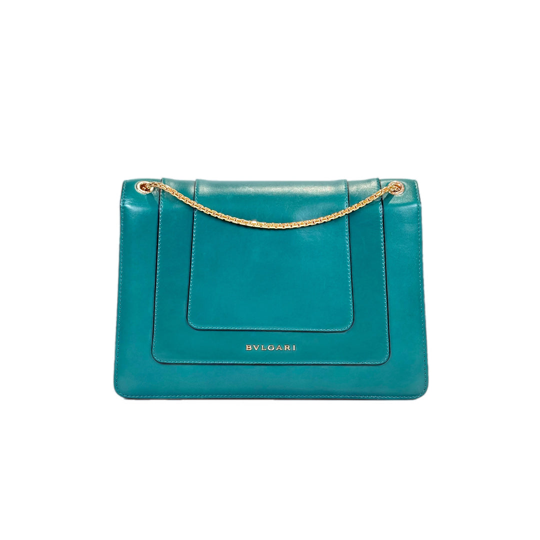 Bvlgari Green Med Serpenti Chain Bag