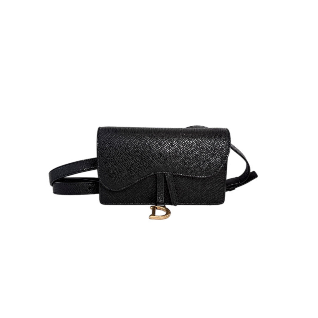 Dior Saddle Pouch Bag Black