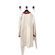 Gucci Web Wool White Coat #42